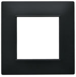 Placca 2 posti nera Soft Touch compatibile Vimar Plana