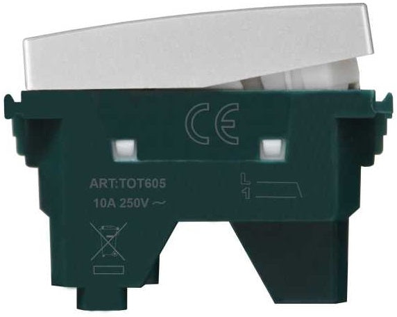 Pulsante grigio 10A 250V compatibile Vimar Plana 6970597462540 TOT605 A EL2415