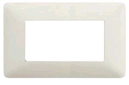 Placca 4 posti bianca compatibile Matix