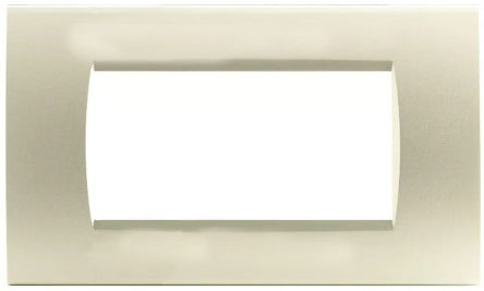Placca in tecnopolimero 4 posti color grigio chiaro compatibile Living International