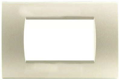 Placca in tecnopolimero 3 posti color champagne compatibile Living International