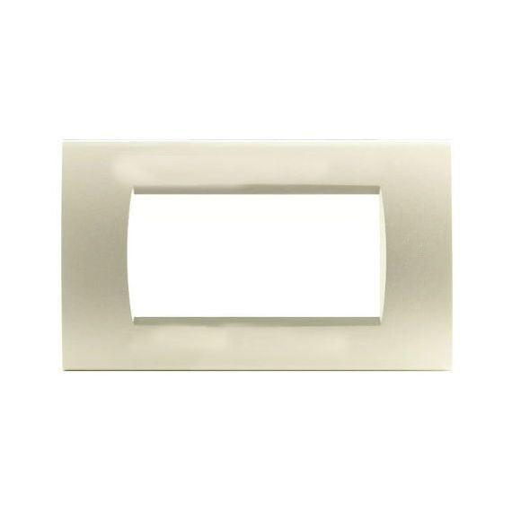 Placca in tecnopolimero 4 posti color grigio chiaro compatibile Living International