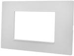 Placca 3 posti bianca Soft Touch compatibile Vimar Plana