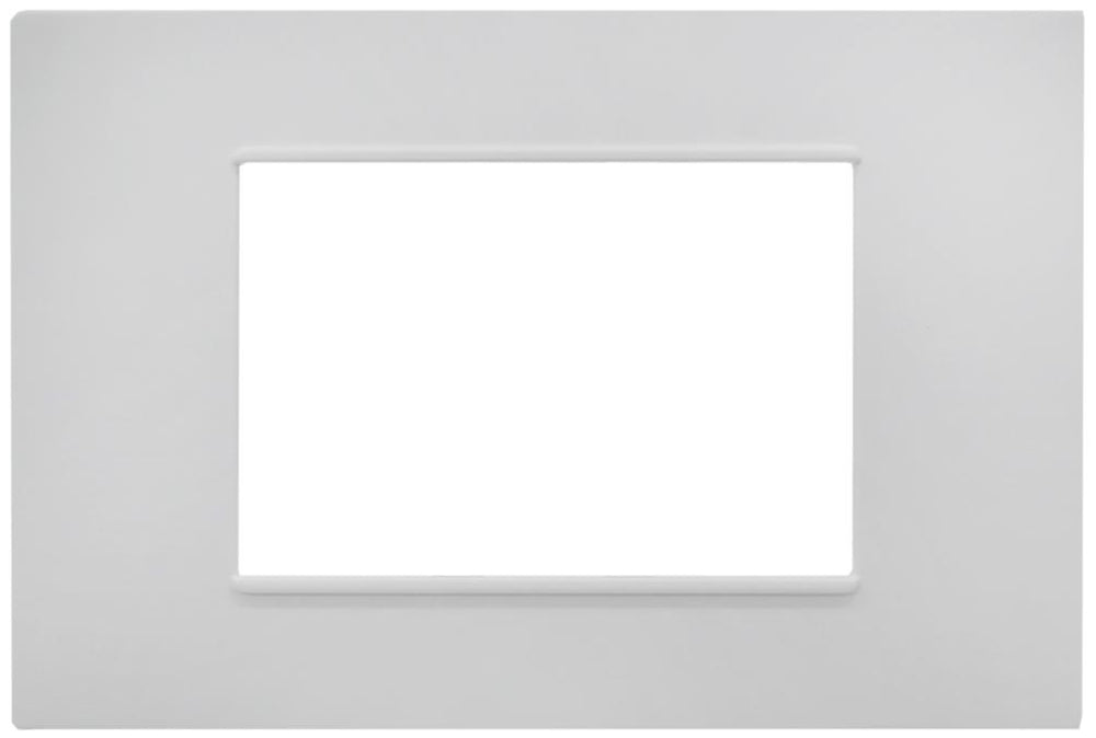 Placca 3 posti bianca Soft Touch compatibile Vimar Plana