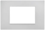 Placca 3 posti bianca Soft Touch compatibile Vimar Plana