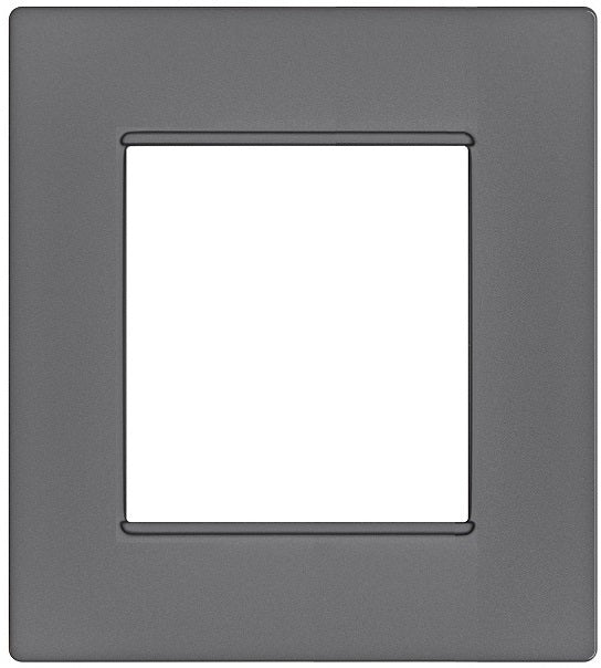 Placca 2 posti grigio Soft Touch compatibile Vimar Plana