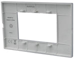 Placca 3 posti argento Soft Touch compatibile Vimar Plana