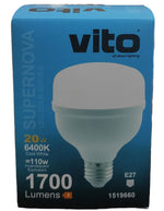 Lampadina LED 20W E27 T80 6400K luce fredda Vito 6972538049346 1519660 EL2470