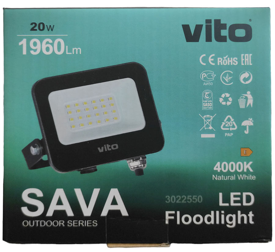 Faro LED da esterno 20W 1960lm luce fredda 4000k 6970233832973 3022550 EL249