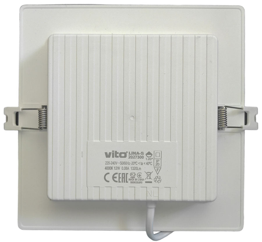 Pannello LED quadrato da incasso 155*155mm 12W 4000K luce naturale 6970233830566 2027300 EL2496