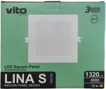 Pannello LED quadrato da incasso 155*155mm 12W 4000K luce naturale 6970233830566 2027300 EL2496