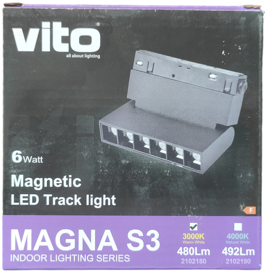 Faretto LED magnetico orientabile per illuminazione da binario 6W 492Lm 4000K luce naturale 6972538045300 2102190 EL1394