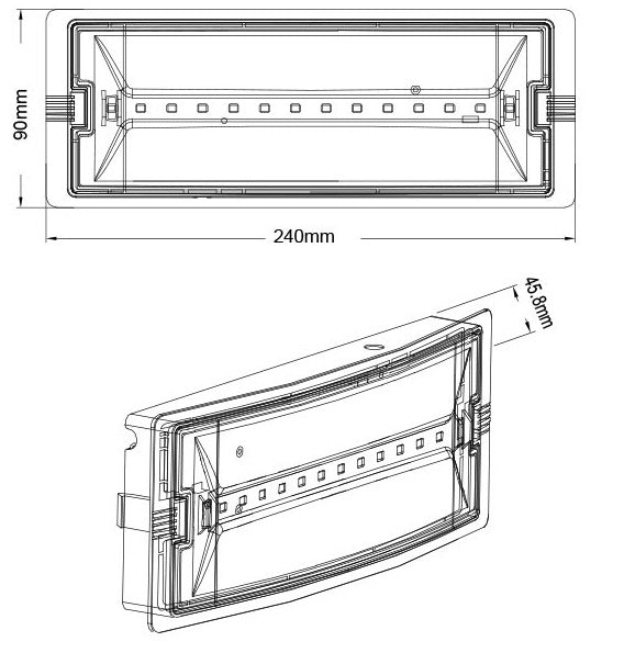 Lampada LED d'emergenza 3W 6500K luce fredda 6970233837985 5020130 EL251