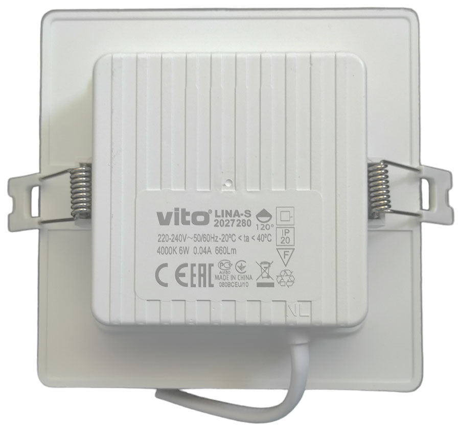 Pannello LED quadrato da incasso 110*110mm 6W 6000K luce fredda 6970233830511 2027290 EL3244