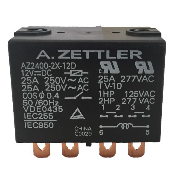 Relè 12VDC 25A 250V - AZ2400-2X-12D - ZETTLER