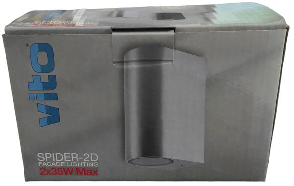 Lampada applique da esterno 2xGU10 98x145x67mm IP44 grigio 8699187547679 3230060 EL2535