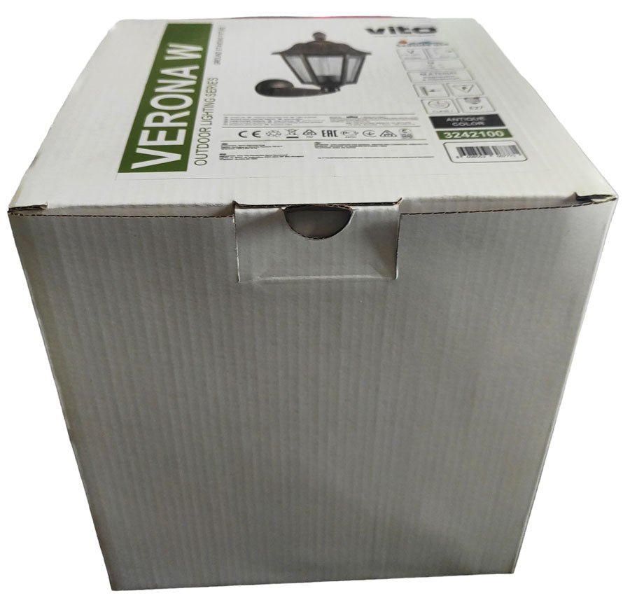 Lampada applique da esterno E27 IP44 280x390mm Vito 8698553607771 3242100 EL2540