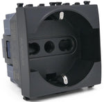 Presa schuko nera 16A 250V compatibile Vimar Arké 0793541340277 914N EL256