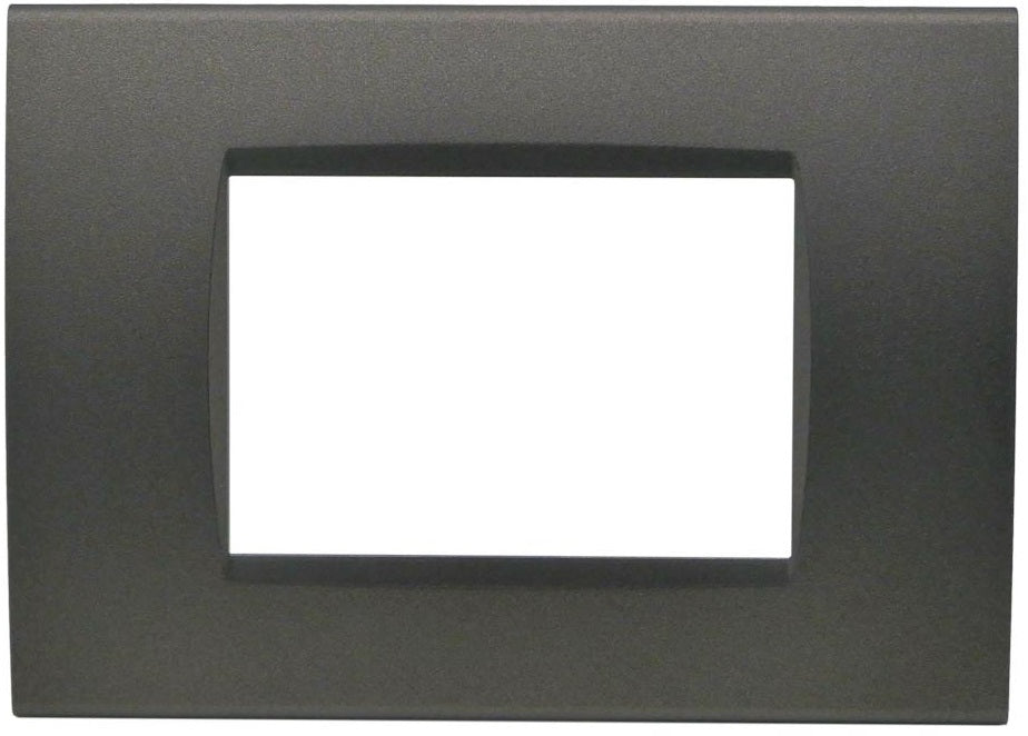 Placca 3 posti testa di moro Soft Touch compatibile Living International