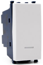 Invertitore unipolare con spia luminosa bianco compatibile Vimar Arké 0793541340109  964B EL258