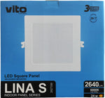 Pannello LED quadrato da incasso 280*280 24W 6000K luce fredda 6970233831075 2027350 EL2582