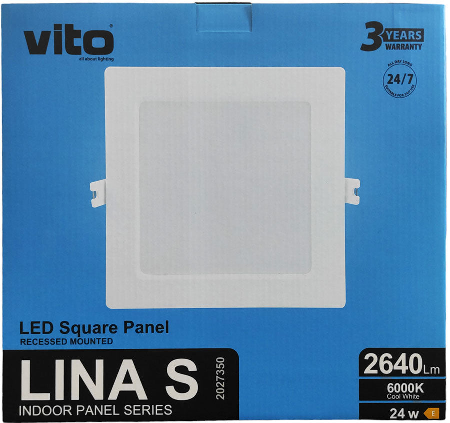 Pannello LED quadrato da incasso 280*280 24W 6000K luce fredda 6970233831075 2027350 EL2582