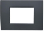 Placca 3 posti antracite Soft Touch compatibile Living International