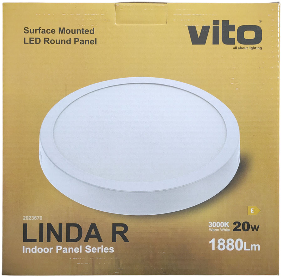 Pannello LED da parete 20W 1880Lm 3000K luce calda 6970233835783 2023670 EL261