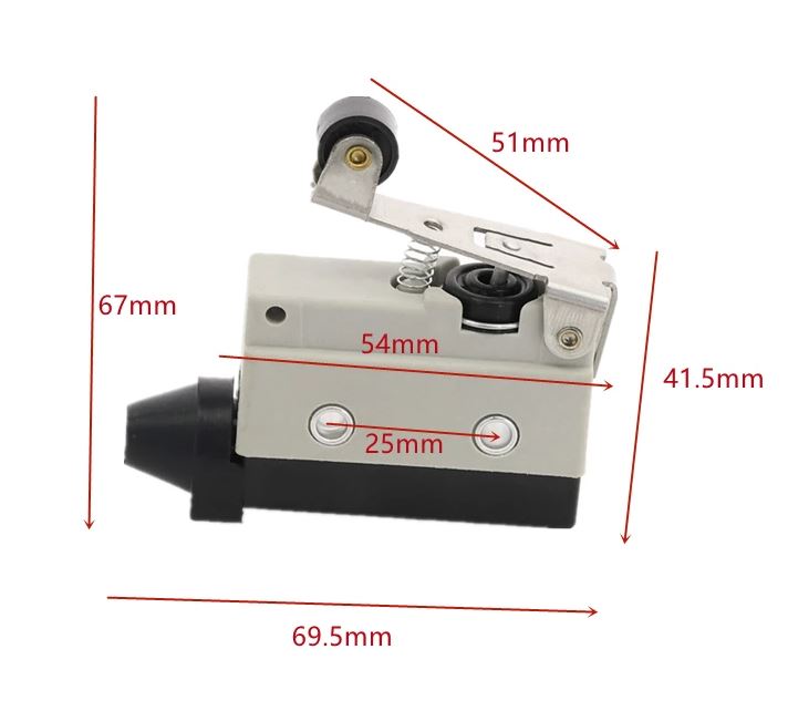 Interruttore di fine corsa orizzontale con leva a rullo 250V 10A CF7141 Fato