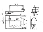 Interruttore di fine corsa orizzontale con leva a rullo 380V 10A CF7121 Fato EL2618