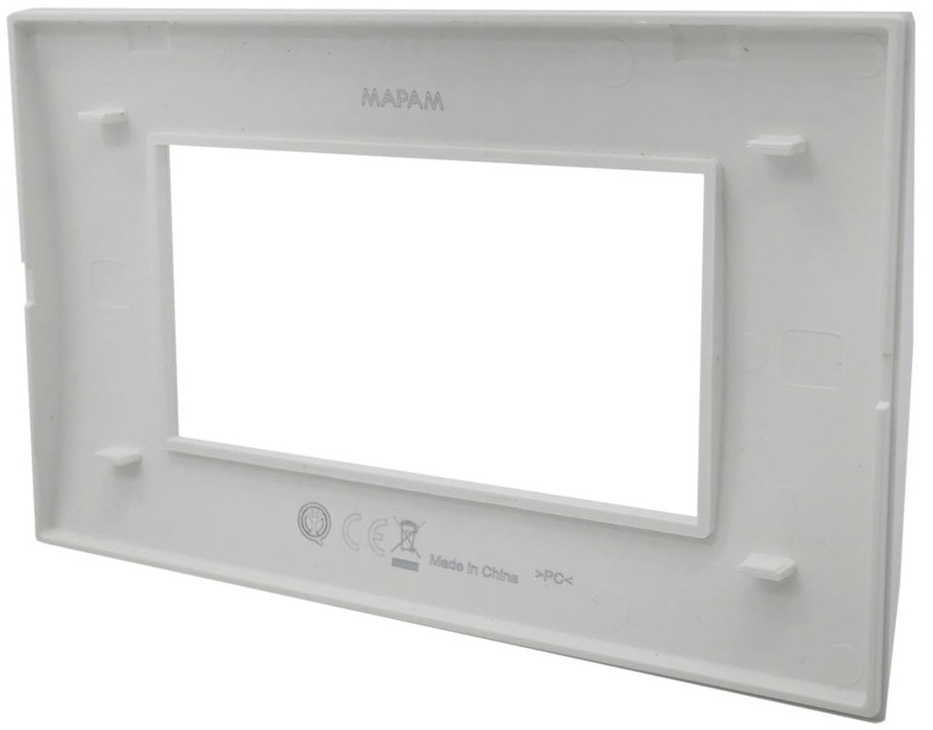 Placca 4 posti antracite Soft Touch compatibile Living International