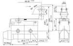 Interruttore di fine corsa orizzontale con leva a rullo 250V 10A CF7124 Fato EL2626