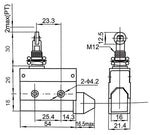 Interruttore di fine corsa orizzontale con rullo a 90° 250V 10A CF7312 Fato EL2639