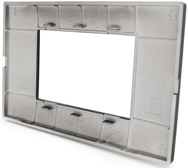 Placca in tecnopolimero 3 posti color bronzo compatibile Vimar Plana 6970597464131 6003-7 EL271
