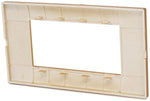 Placca in tecnopolimero 4 posti color oro compatibile Vimar Plana 6970597464322 6004-12 EL272
