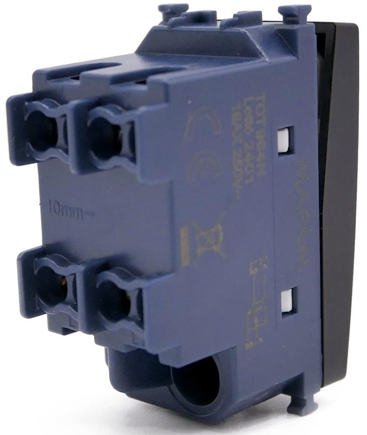 Invertitore unipolare con spia luminosa nero compatibile Vimar Arké 0793541340123  964N EL276