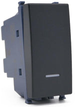 Invertitore unipolare con spia luminosa nero compatibile Vimar Arké 0793541340123  964N EL276