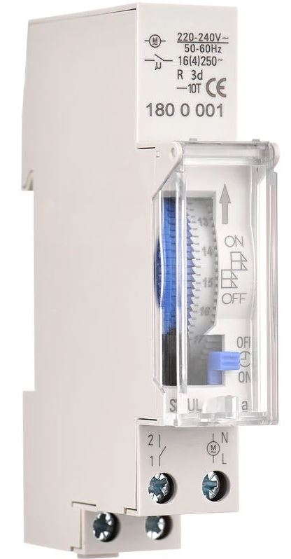 Timer analogico per guida DIN giornaliero 16A/250V FATO SUL180A EL285