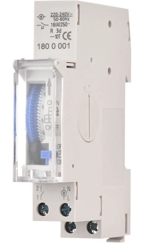 Timer analogico per guida DIN giornaliero 16A/250V FATO SUL180A EL285