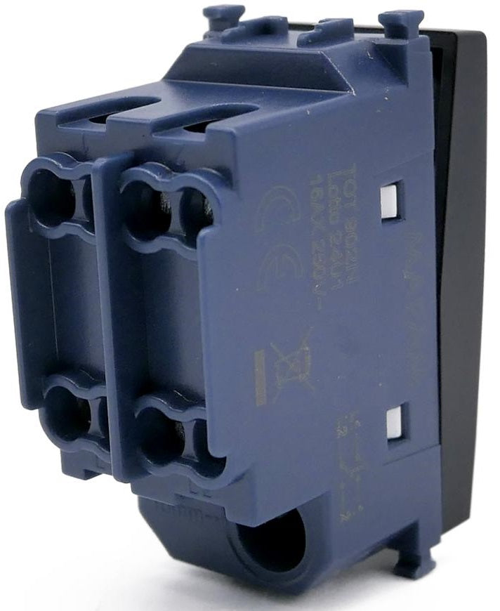 Interruttore bipolare nero compatibile Vimar Arké 0793541340031 902N EL288