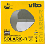 Lampada solare applique LED da parete 5W 500lm 4000k luce naturale 6977231352700 3401180 EL3007