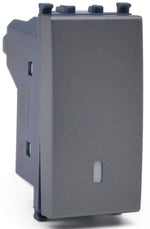 Pulsante unipolare grigio compatibile Vimar Arké 0793541339844 905G EL305