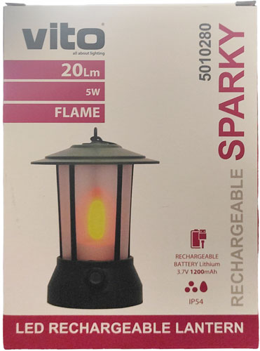 Lanterna a LED ricaricabile 5W 5VDC 1600K luce calda 6970233838098 5010280 EL3051
