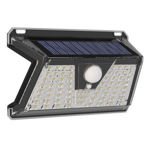 Faretto solare LED 3W 170Lm luce fredda con sensore PIR e crepuscolare