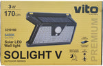 Faretto solare LED 3W 170Lm luce fredda con sensore PIR e crepuscolare 6972538047199 3210160 EL30566