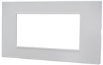 Placca 4 posti bianca Soft Touch compatibile Vimar Plana