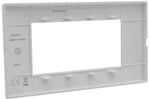 Placca 4 posti bianca Soft Touch compatibile Vimar Plana