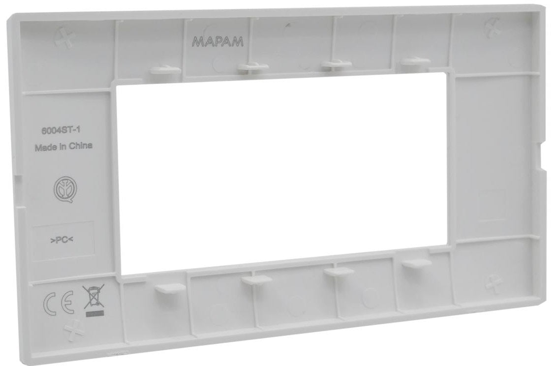 Placca 4 posti bianca Soft Touch compatibile Vimar Plana