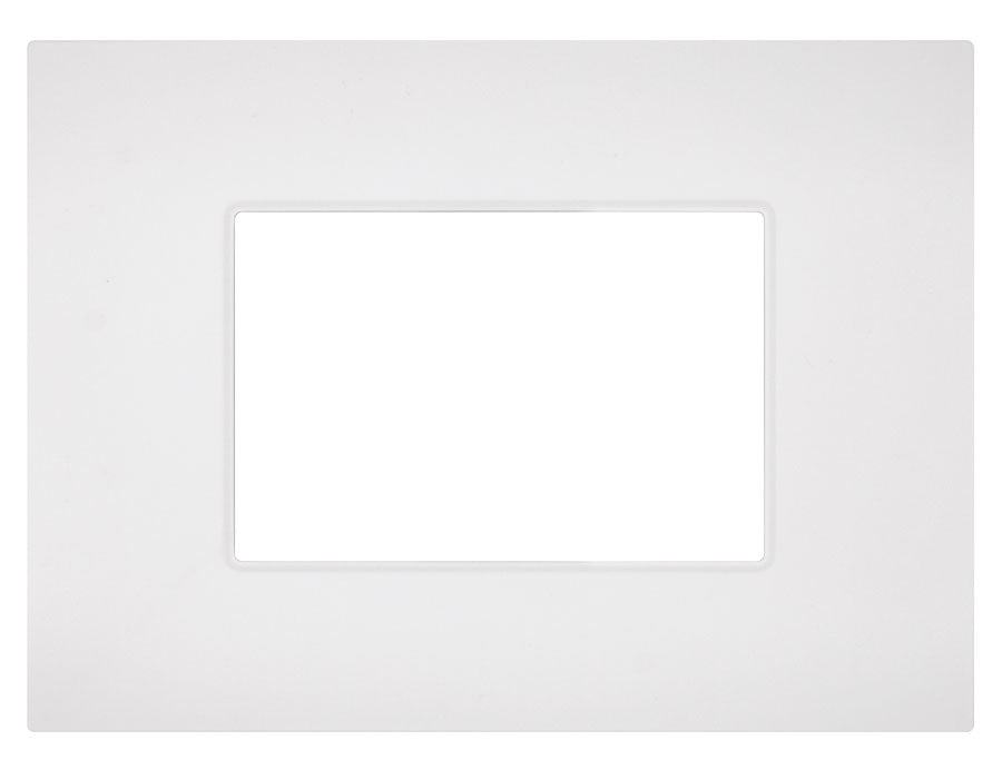 Placca 3 posti bianca compatibile Vimar Arké 0793541339561 R9003-1 EL308