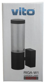 Lampada applique da parete nera 1xGU10 IP44 Φ60x220x108mm 6972538040817 3241400 EL3086